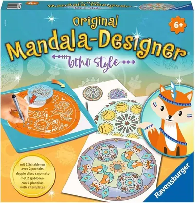 Set creativ Ravensburger - Designer Mandala, Dimensiune Medie, Stil Boho
