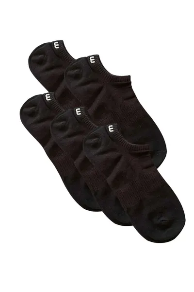 Sosete scurte barbati negre cu detaliu brodat – set 5 perechi (Marime sosete: 43/46)