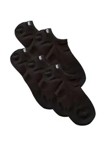 Sosete scurte barbati negre cu detaliu brodat – set 5 perechi (Marime sosete: 43/46)