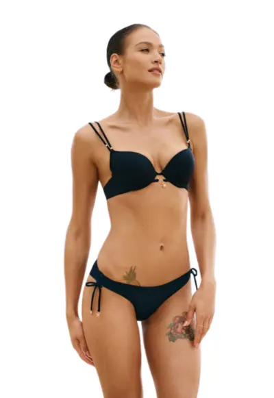 Slip Baie Algarv Model Snururi Negru - Negru