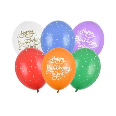 Baloane latex happy birthday 30 cm