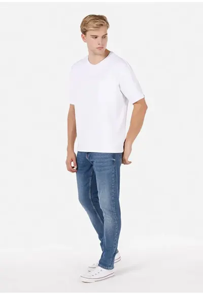 Pantaloni De Barbati Albastru Regular Fit 067 Jack 8684112456782