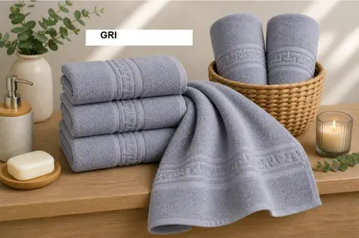 Set prosop GREEK BORDER 100% BBC Gri, Ralex | 2 buc