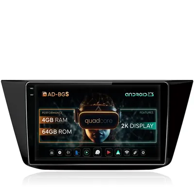 Navigatie 2K Volkswagen Tiguan (2016+), Android, S-Quadcore 4GB RAM + 64GB ROM, 10.36 Inch - AD-BGS100042K+AD-BGRKIT036