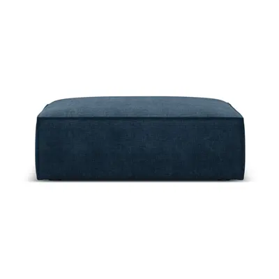 Taburet albastru închis cu tapițerie din chenille Vanda – Mazzini Sofas