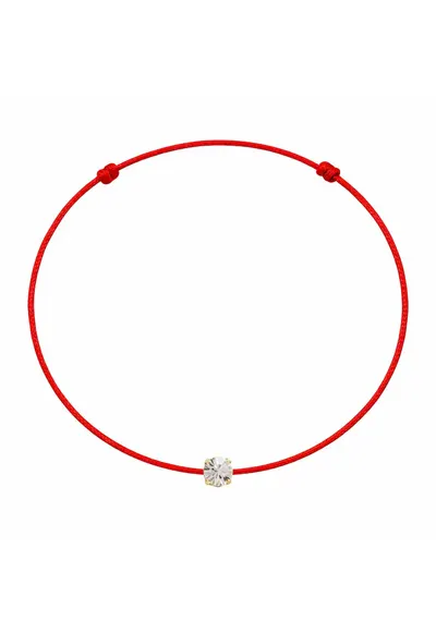 Bratara martisor decorata cu cristal Preciosa - Alb/Auriu