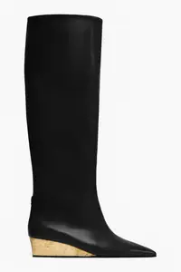 Vanda Novak cizme cu platformă pentru femei din piele Sophia Deep Black