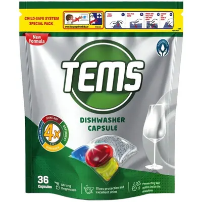Capsule 4 in 1 pentru Masina de Spalat Vase, Tems, 36 Bucati