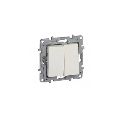 Intrerupator cap scara + push-button Niloé - 10 AX - 6 A -250 V~ -auto. terminals -ivory
