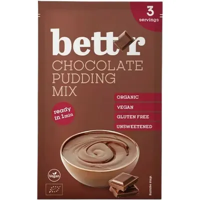 Mix pentru Budinca cu Ciocolata fara Gluten Ecologic/Bio 30g