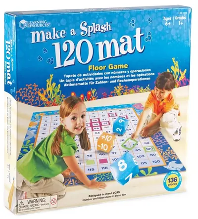Covor pentru copii Learning Resources - Matematică activă, 136 de părți