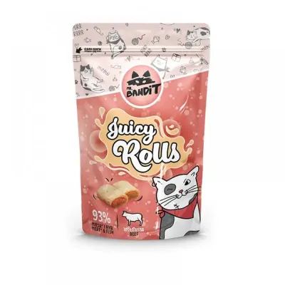Recompense pentru pisici Mr. Bandit Juicy Rolls cu vita 40 gr