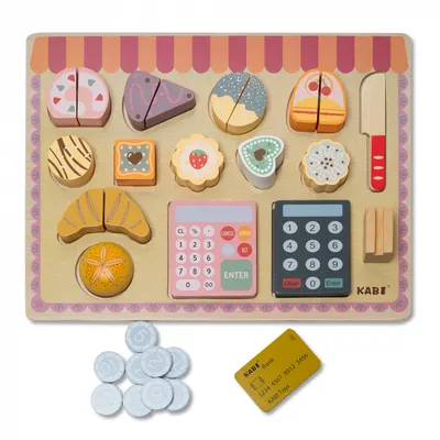 Mini Patiserie din Lemn -18 piese Montessori - Nurio