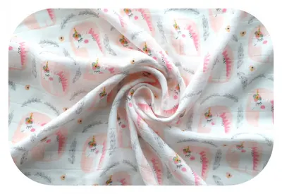Scutec pentru bebelusi EgaKids, cu fibra din bambus, versatil, reutilizabil, dimensiune 60 x 60 cm, model Pink Unicorns
