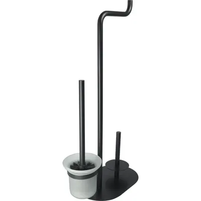 Suport perie wc multifunctional negru mat Deante Silia