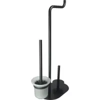 Suport perie wc multifunctional negru mat Deante Silia