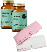 Detoxa, cu ghimbir și cafea verde, 2 x 60 tablete, Momvy