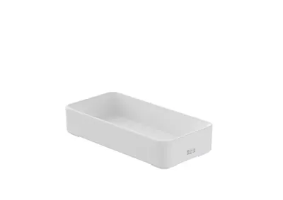 Etajera baie Roca Ona A817671C60, pe blat, 151 x 75 mm, plastic, mat, Alb