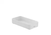Etajera baie Roca Ona A817671C60, pe blat, 151 x 75 mm, plastic, mat, Alb