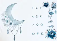 Pătură decorativă pentru fotografii Milestone - Luna, 75 х 100 cm