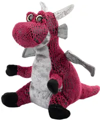 Jucărie de pluș Amek Toys - Dragon, roșu, 22 cm