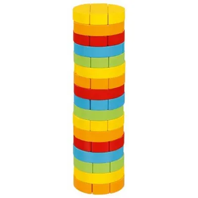 Joc Jenga cu piese din lemn Turnul Rotund
