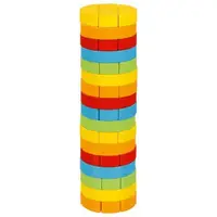 Joc Jenga cu piese din lemn Turnul Rotund