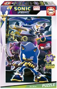 Puzzle neon pentru copii Educa din 300 de piese - Sonic