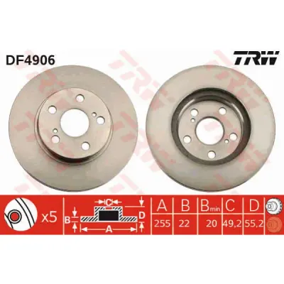 Disc frana TRW DF4906