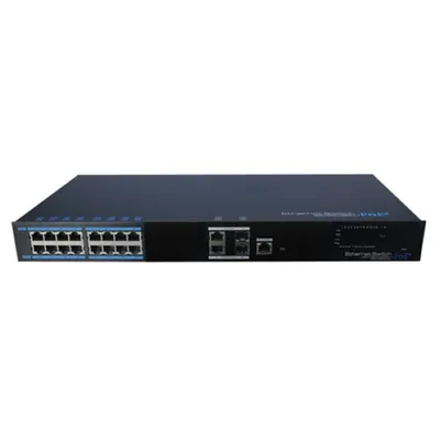 Switch profesional cu 16 porturi PoE++ Utepo UTP7216E-POE-L2, 10/100/1000 Mbps, 2 porturi SFP, cu management