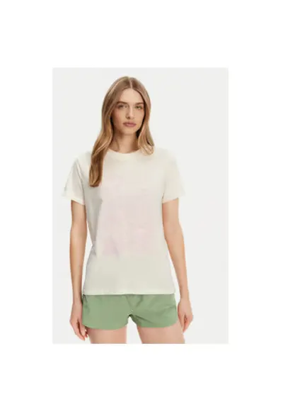 Tricou dama ERJZT05911-WBS0 - Bumbac - Ecru - Ecru