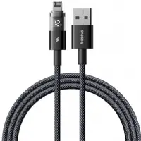 Cablu Date si Incarcare USB-A - Lightning Baseus Display 2, 12W, 2m, Negru P10382700121-01