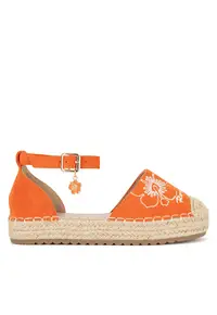 Espadrile copii - portocalii - tesatura textila
