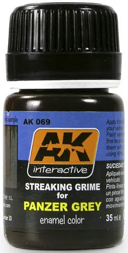 Produs eroziv AK Interactive - STREAKING GRIME FOR PANZER GREY VEHICLES AK069 (35 ml)