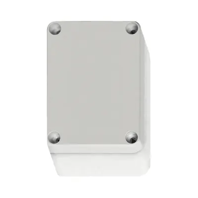 Cutie din ABS cu capac gri si balamale, 130x95x65mm