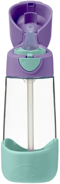 Sticlă cu pai pentru bebeluși b.box - Tritan, Lilac pop, 600 ml