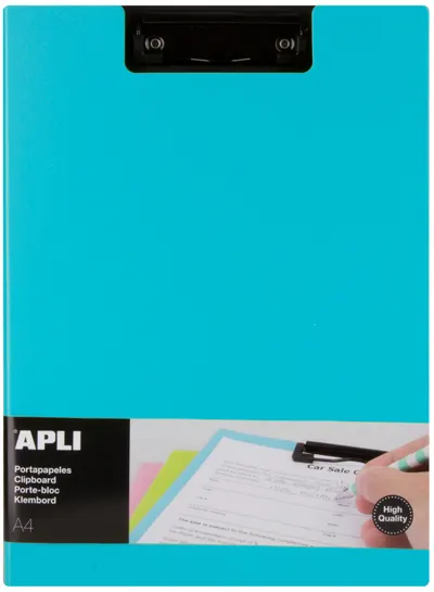 Clipboard cu capac APLI A4 - PVC, albastru