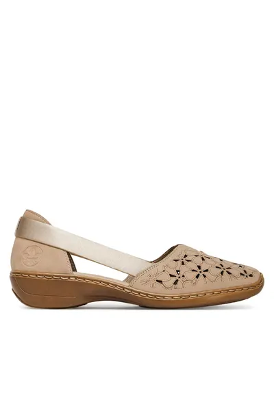 Mocasini dama - bej - piele naturala