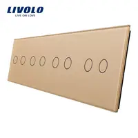 Panou Intrerupator 4 x dublu Auriu