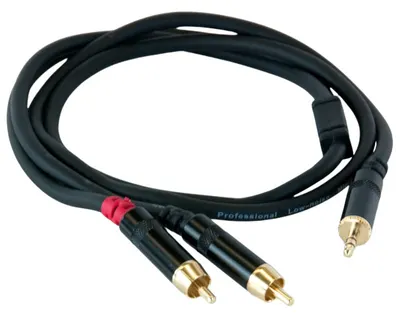 Cablu Master Audio - RCA351, 2x RCA/3.5 mm, 1 m, negru