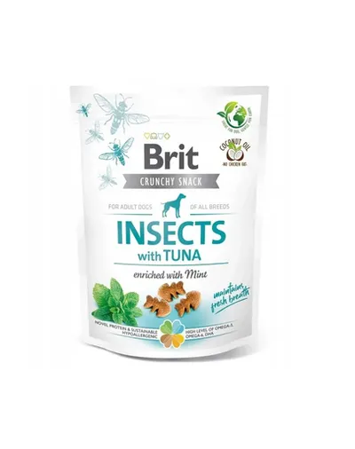 BRIT Care Dog Crunchy Cracker Insect&Tuna Recompense pentru caini, cu insecte si ton 200 g