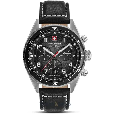 Ceas Swiss Military Hanowa Swiss Military Hanowa SMWGC0003801 Mens Watch Greyhound Chrono 43mm 10ATM