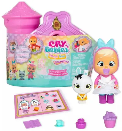 Mini Păpușă care plânge cu lacrimi IMC Toys Cry Babies Magic Tears - In casuta, gama larga