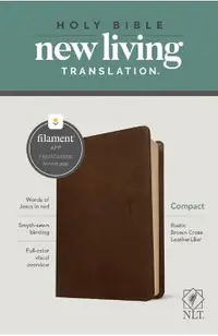NLT Compact Bible, Filament Enabled Edition (Red Letter, Leatherlike, Rustic Brown)