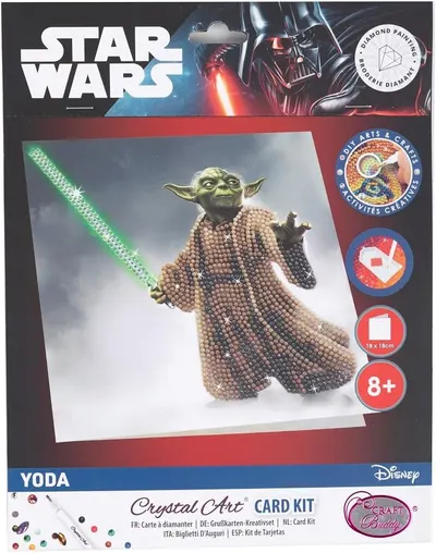 Felicitare goblen cu diamante Craft Buddy - Yoda