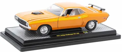 Model colecționabil M2 Machines Contemporary Cars - Dodge Challenger RT 440, portocaliu, 1971