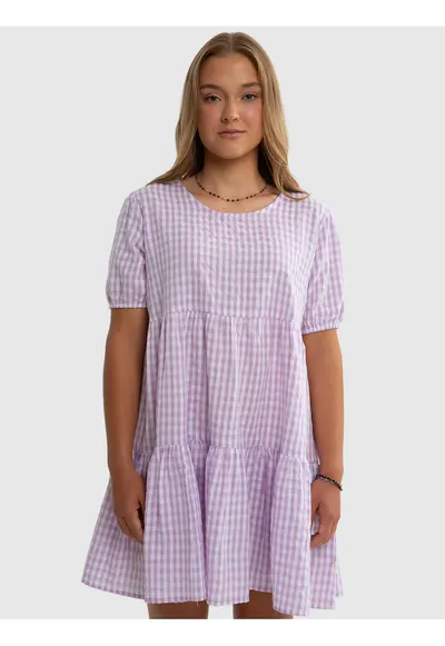 Rochie evazata in carouri
