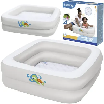 Piscina gonflabila pentru copii, 86x86x25 cm, patrata Bestway 51116