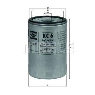 Filtru combustibil KNECHT KC 6