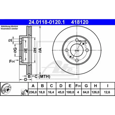 Disc frana ATE 24.0118-0120.1